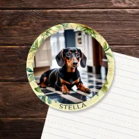 Personalized Pet Dog Photo Animal Pretty Botanical Paperweight