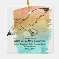 Soaring Bird In Loving Memory Memorial Gift Ceramic Ornament