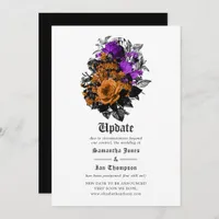 Halloween Vintage Shabby Floral Wedding Update Invitation