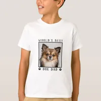 World's Best Dog Dad Pet Photo Paw Prints T-Shirt