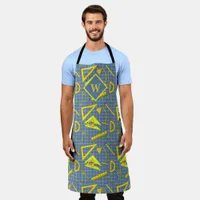 Architect and Draftsman Old School Tools Patterned Apron