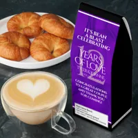 Elegant 12th Silk Wedding Anniversary Celebration Roasted Coffee
