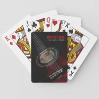 Abstract Grunge Red Guitar Playing Cards