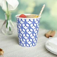 Paper Cup - Interlocking Blue Rings