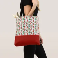 Green and Red Christmas Stockings Color Block Tote Bag