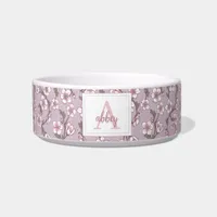 Personalized Pet Bowl with Name Modern Custom Dish