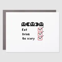 Eat Drink Be Scary Minimal Clean Car Magnet