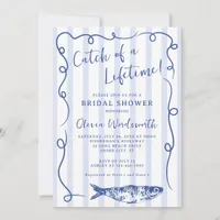 Coastal Fish Whimsical Doodle Bridal Shower Invitation