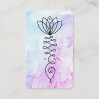 *~* Floral Heart Lotus Peony  Flower Reiki Yoga Business Card