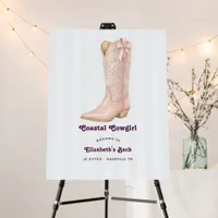 Coastal Cowgirl Nashville Bachelorette Welcome Foam Board
