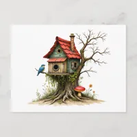 Change of Address Charming Bird House Postcard