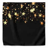 Black gold stars dripping bandana