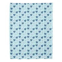 Blue Hearts Duvet Cover