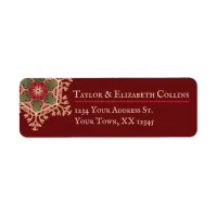 Holly Star Red Address Labels