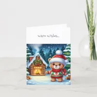 Warm Wishes Winter Wonderland Blank Note Card