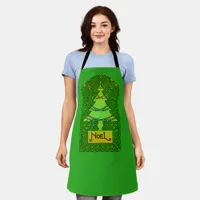 Celtic Christmas Tree All-Over Print Apron