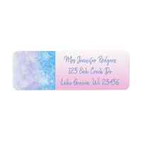 Pink and Blue Mandala Abstract Label