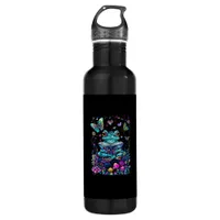 Frog Aesthetic Cottagecore Goblincore Reading Stainless Steel Water Bottle