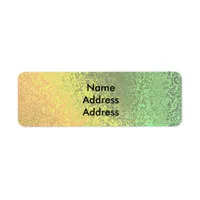 Autumn Shades of Green Yellow Return Address Lab Label