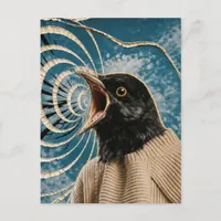 The Sceaming Black Bird Postcard