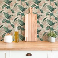 Vintage Tropical Floral Wallpaper