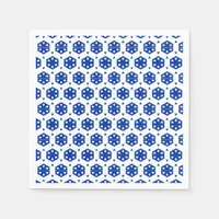 Paper Napkin - Stylized Flowers in Rows