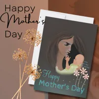 Woman & Baby hand-painted Mother's Day Card