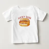 Lucky Dog Hot Dog Birthday Baby T-Shirt – Cute Coo