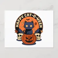 Happy Cat-O-Ween Postcard