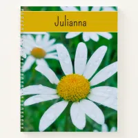 Daisy Flowers Elegant Floral Personalized Notebook