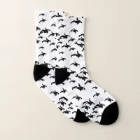 Killer Whale Black and White Novelty Socks