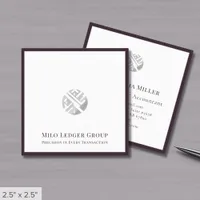 Stylish Accountant CPA Tax Consultant Square Business Card