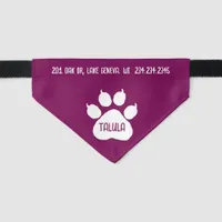 Cute Identity Personalized Cat or Dog's  Pet Bandana Collar