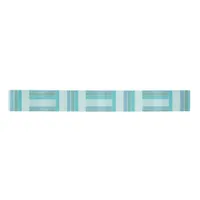 Teal Checkered and Striped Gift Ribbon