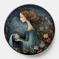 Aquarius Zodiac Birth Sign Astrology Celestial PopSocket