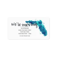 We're Moving Watercolor Florida  Label