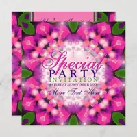 Exotic Girly Pink Purple Special Party Invitations