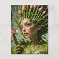 Spring Asparagus Fairy Postcard