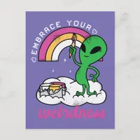 Alien Embrace Your Wierdness Postcard