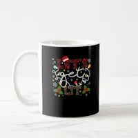 Let's Get Lit Drinking Santa Christmas Lights Coffee Mug