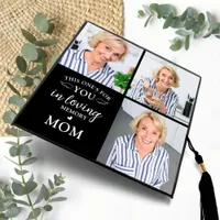 Memorial Custom 3 Photo Collage In Loving Memory  Graduation Cap Topper