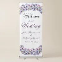 Romantic and Poetic Pastel Lilac Watercolor Retractable Banner