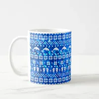 Christmas Ocean Dolphins and Seahorses Festive Coffee Mug