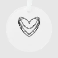 Skeleton Hands Heart Sign Retro Halloween Costume  Ornament