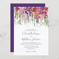 Modern Boho Floral Wedding Invitation