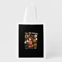Tis The Season Halloween Anime Icons Fall Design Grocery Bag