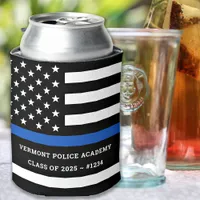 Police Academy Graduation Custom Thin Blue Line Can Cooler