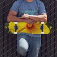 Yellow Hibiscus Flower Skateboard Deck