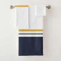 Modern Minimalist New Season Stripes  Bath Towel Set