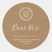 Add Your Logo Candle Kraft Product Label